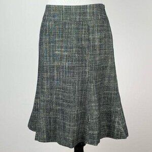 Ann Taylor loft skirt 0 black silk blend trumpet